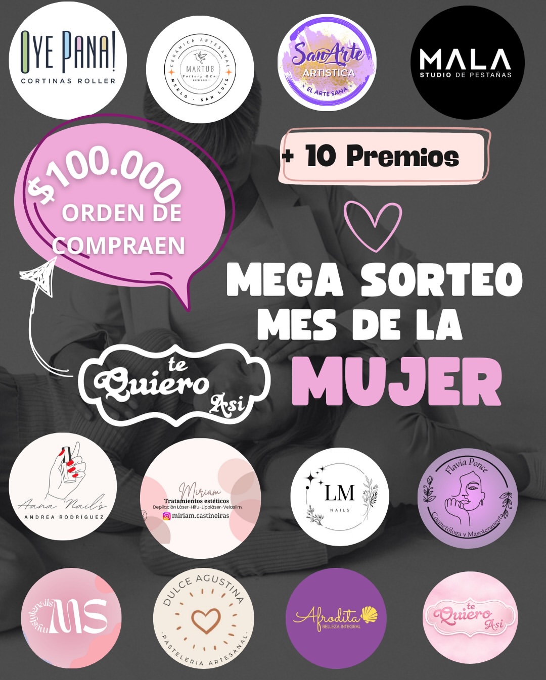 Imagen de ✨ MEGA SORTEO MUJERES EMPRENDEDORAS ✨
Celebramos el MES 