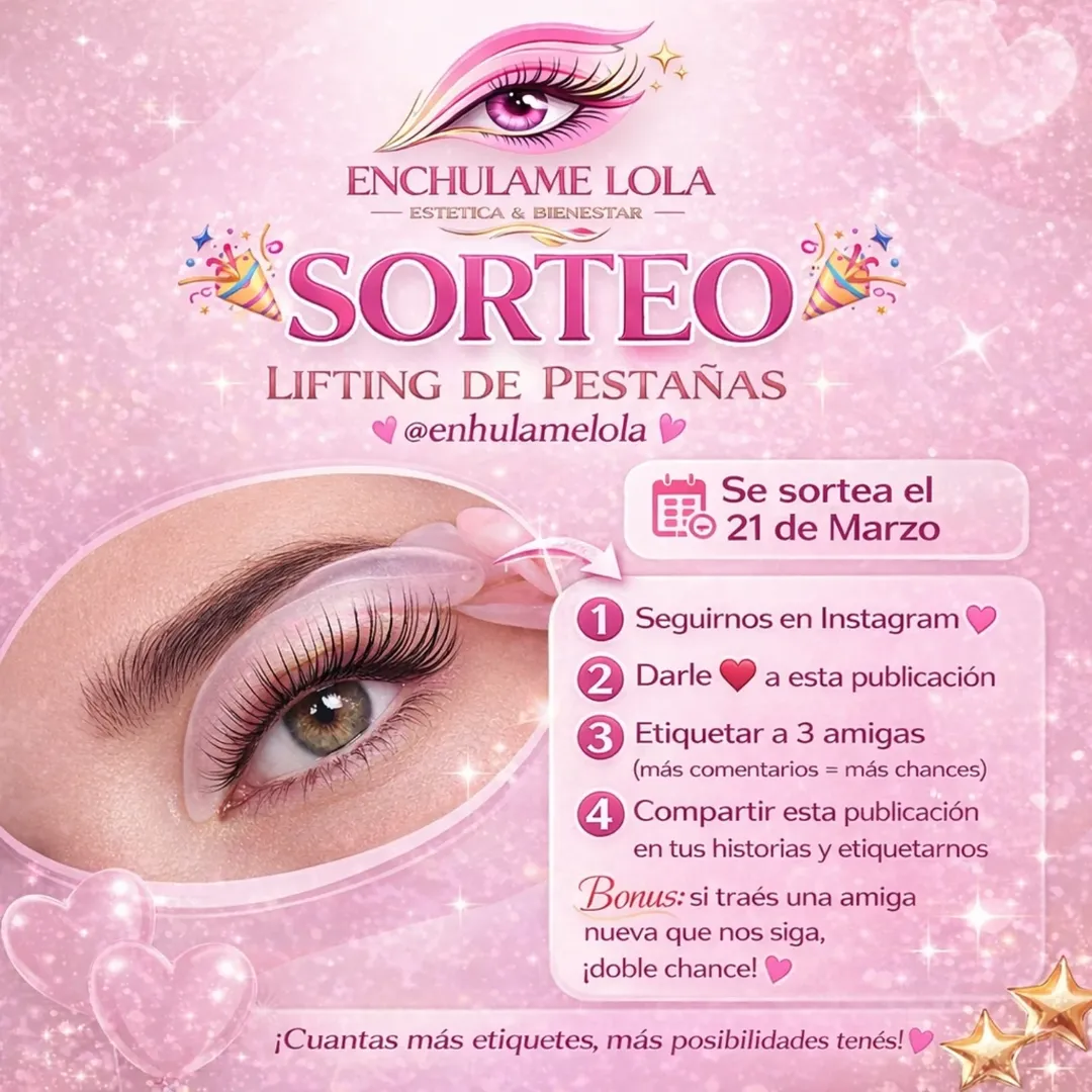 Imagen de 🎉✨ ¡SORTEO LIFTING DE PESTAÑAS! ✨🎉
En Enchulame 