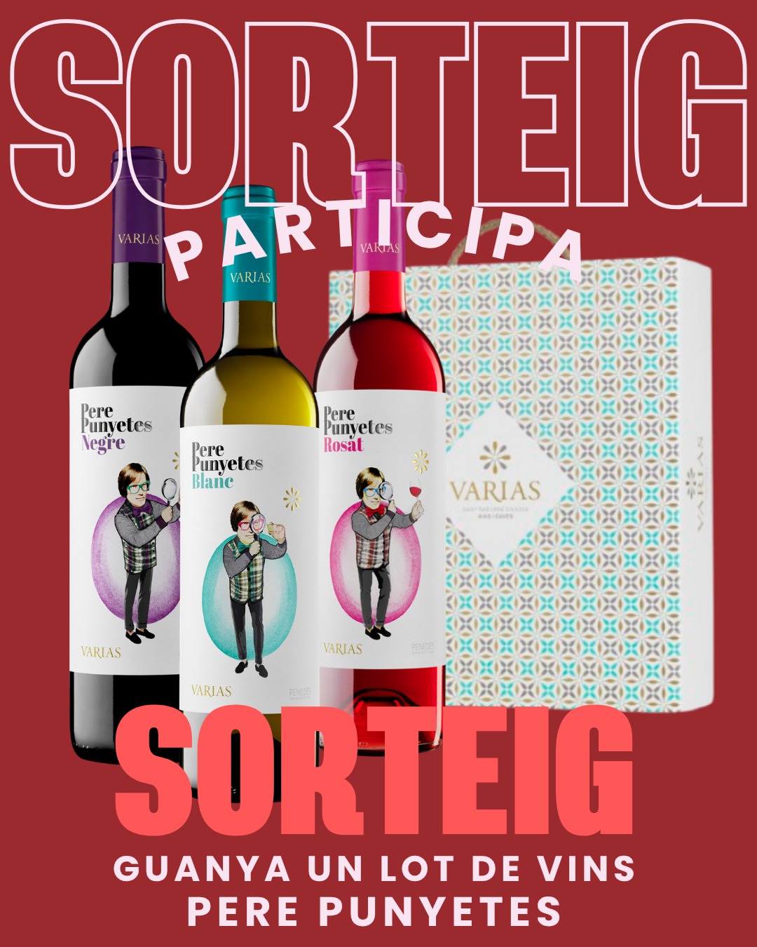 Imagen de Sorteig: Realitzarem 3 sorteigs d'un lot de 3 ampolles de vi