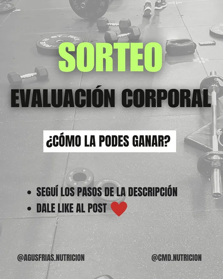Imagen de ✨ SORTEO ✨

¿Querés conocer tu composición corporal y