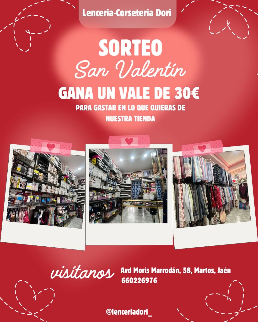 Imagen de 💘💘¡¡ESTE AÑO LENCERIA-CORSETERIA DORI SORTEA 30 EUR