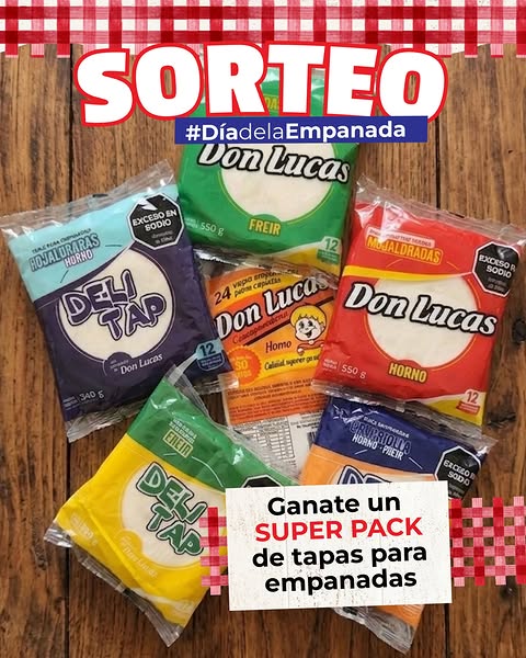 Imagen de 🥟🎉 ¡SORTEO DÍA DE LA EMPANADA!

En Pastas Don Lucas 