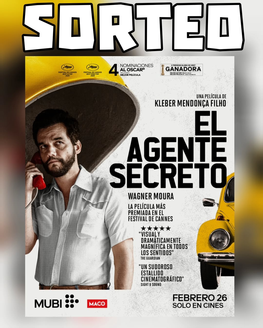 Imagen de 💥 EL AGENTE SECRETO: SORTEO DE ENTRADAS 🇧🇷 

El p