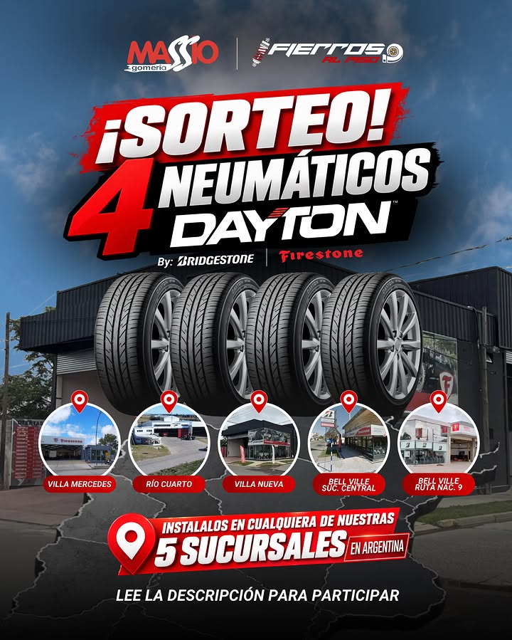 Imagen de 🚨🔥 ¡SORTEO BOMBA! 4 NEUMÁTICOS DAYTON BY BRIDGESTONE