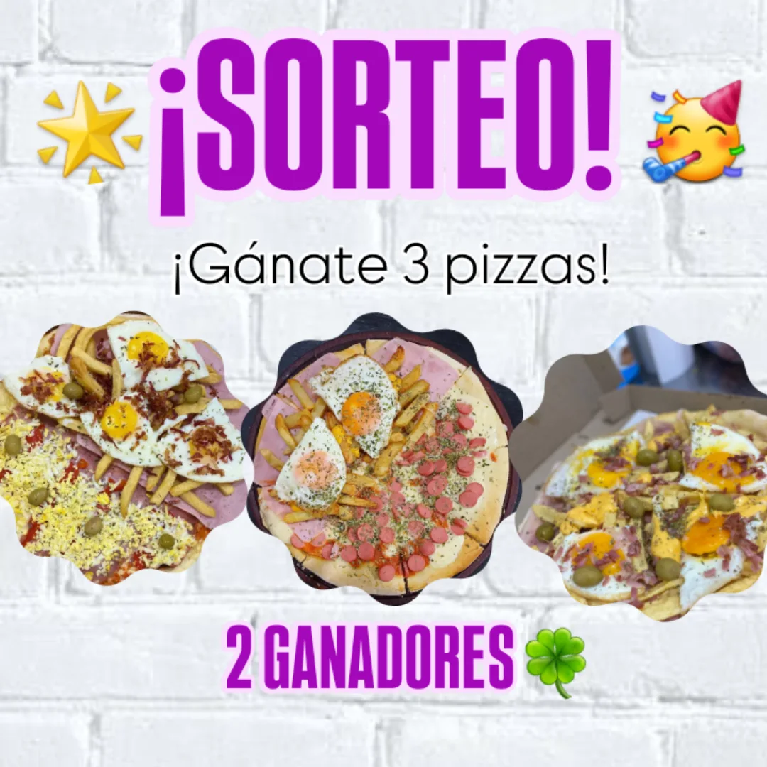 Imagen de NOTICIA DE ÚLTIMO MOMENTO 😱

¿Querés obtener 3 pizzas 