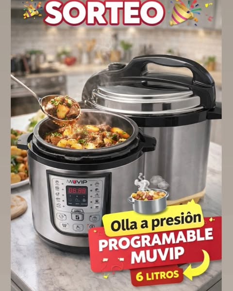 Imagen de 🎉 SORTEO 🎉
¡Sorteamos esta Olla a Presión Programabl