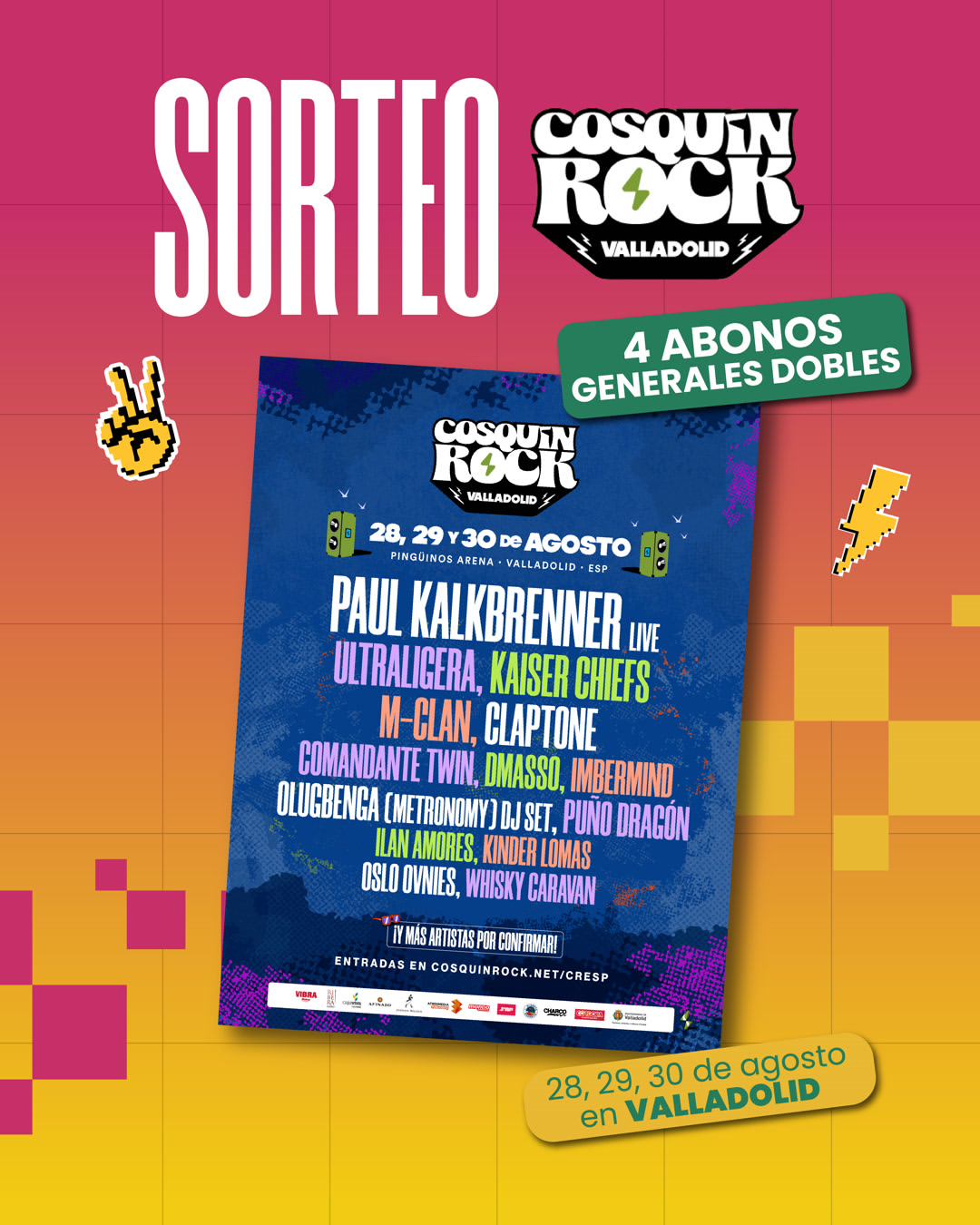Imagen de 🎸⚡ ¡SORTEO PARA VIVIR COSQUÍN ROCK VALLADOLID! ⚡�