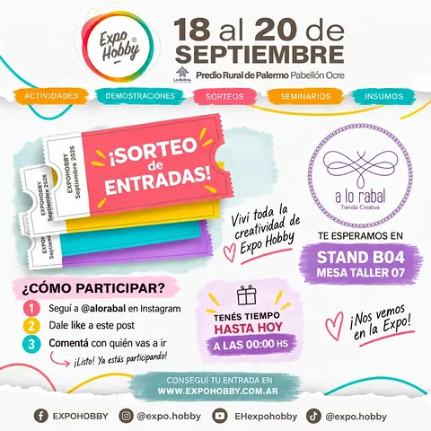 Imagen de 🎟️✨ ¡SORTEAMOS 4 PARES DE ENTRADAS PARA EXPO HOBBY! 