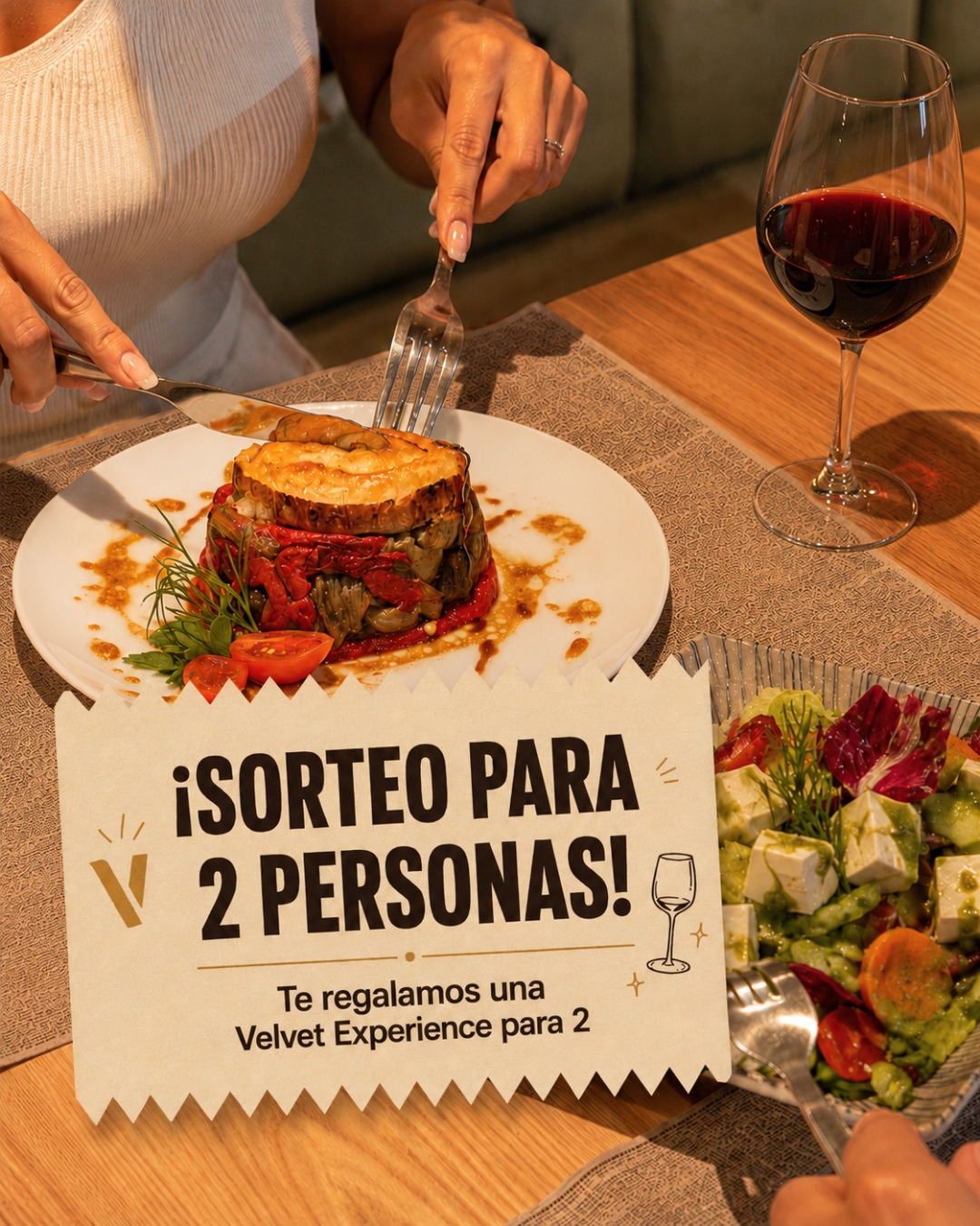 Imagen de 🎁 GANA UNA VELVET EXPERIENCE PARA 2 🎁

Una cena.
Dos c