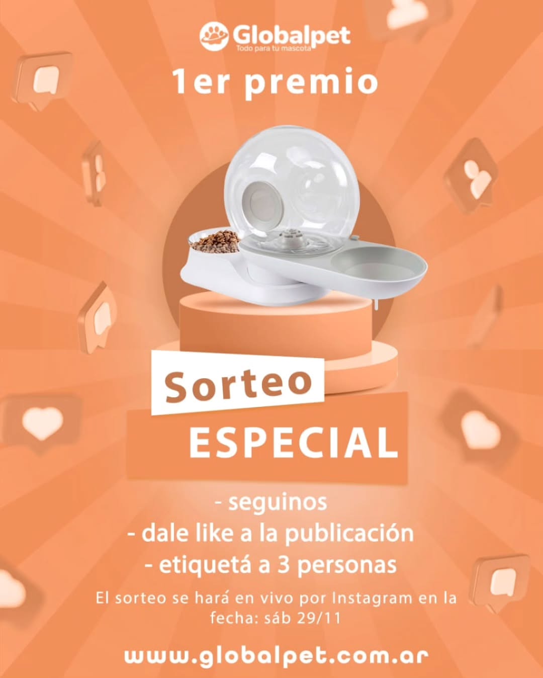 Imagen de 🎉 SORTEO ESPECIAL GLOBALPET: ¡MÁS DE $100.000 EN PREMIO