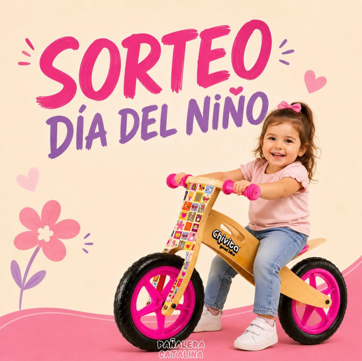 Imagen de SORTEO DÍA DEL NIÑO 🌈✨

🚲 Participá por una chivi