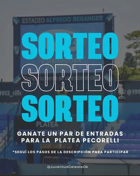 Imagen de 🏟️ ¡SORTEO CELESTE! 🩵⛽
Gánate un par de entradas