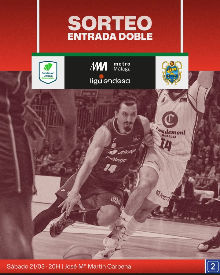 Imagen de 🏀 SORTEO ENTRADA DOBLE 🏀

¿Listo para vivir Unicaja v