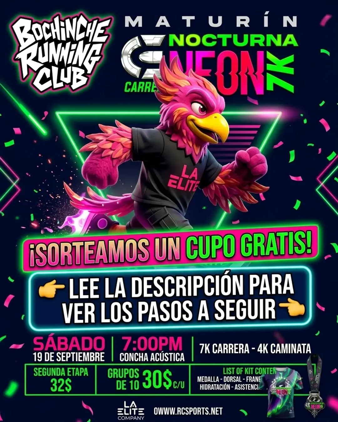 Imagen de 🔥 ¡GANA UN CUPO GRATIS PARA LA CARERA NOCTURNA NEON 7k! 