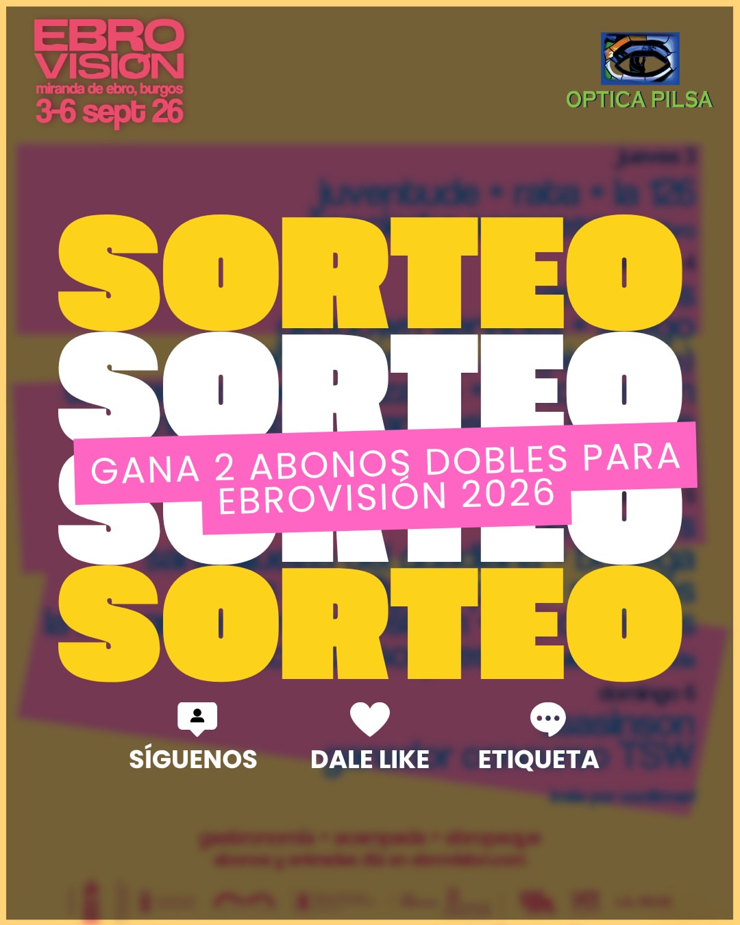 Imagen de ¿TÚ + TU PERSONA FAVORITA + EBROVISIÓN 2026? 

Sí, puede