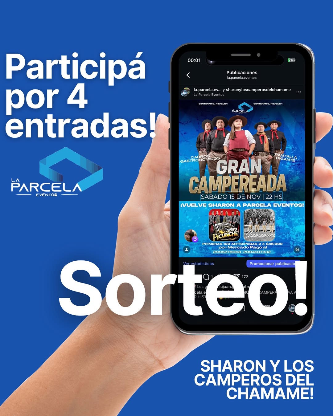 Imagen de 🎉 ¡SORTEO IMPERDIBLE! 🎉

¡Participá por 4 ENTRADAS 
