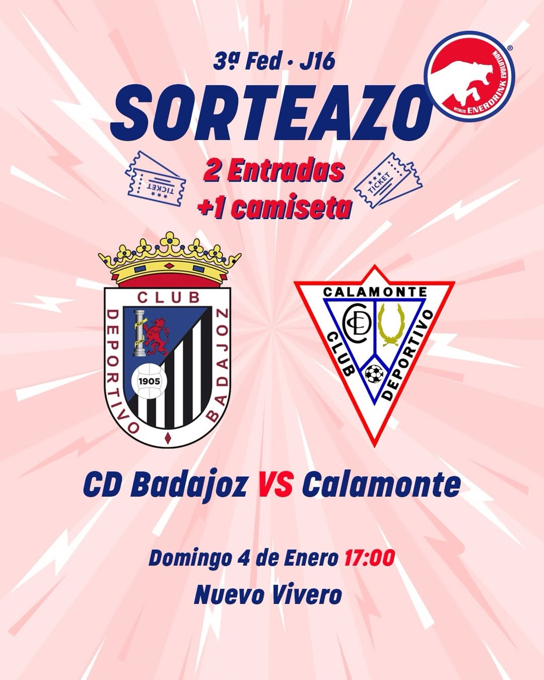 Imagen de 🏆⚡ ¡SORTEAZO!

Gana 2 entradas 🎫 y una camiseta del