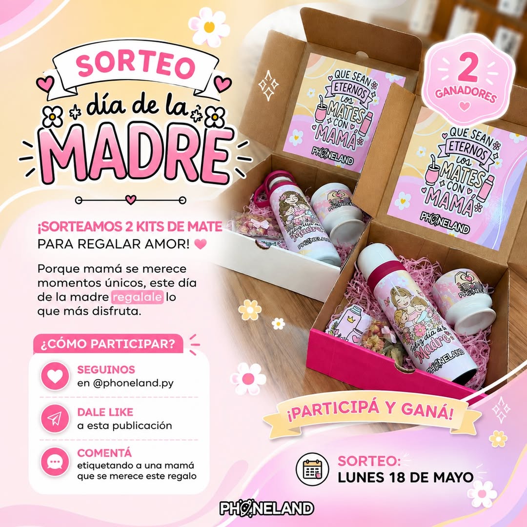Imagen de SORTEO DÍA DE LA MADRE ✨

¡En PHONELAND sorteamos 2 herm