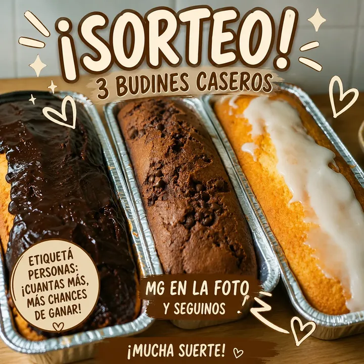 Imagen de 🎉✨ ¡SORTEO TENTADÍSIMA! ✨🎉

Ganate estos 3 budin