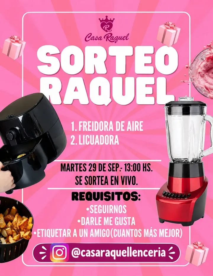 Imagen de ✨ **¡SORTEO CASA RAQUEL!** ✨🎁

Porque queremos mimar
