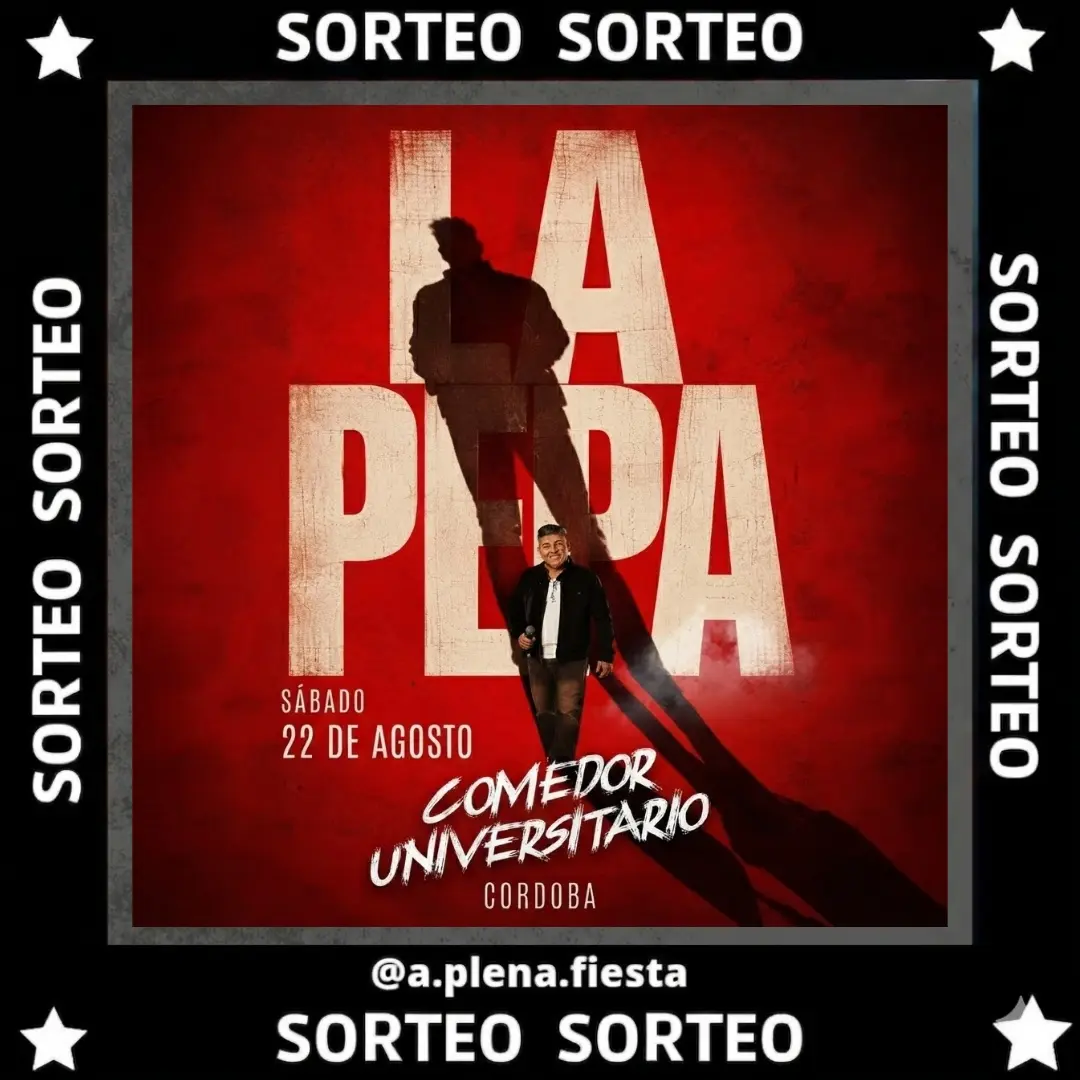 Imagen de SORTEO SORTEO 

🎫ENTRADA DOBLES @javierlapepabrizuela
-
R