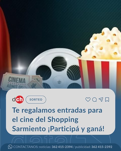 Imagen de Sorteo ❤️

Te regalamos nuevas entradas para el cine del