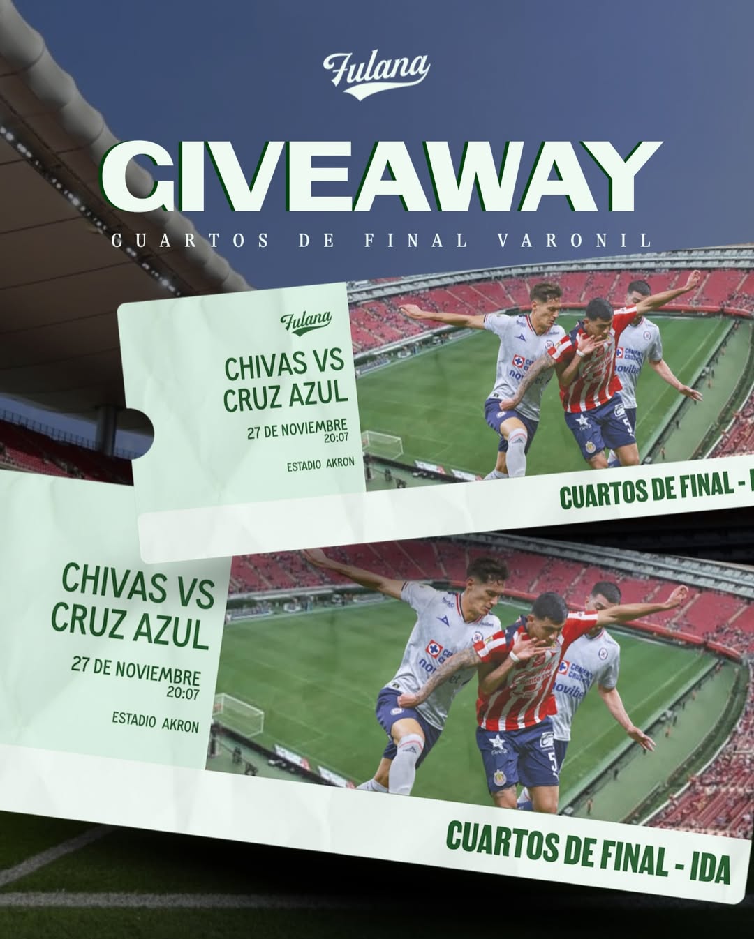 Imagen de ⚪️¡GIVEAWAY RÁPIDO DE CHIVAHERMANOS! 🔴

Chivas vs C