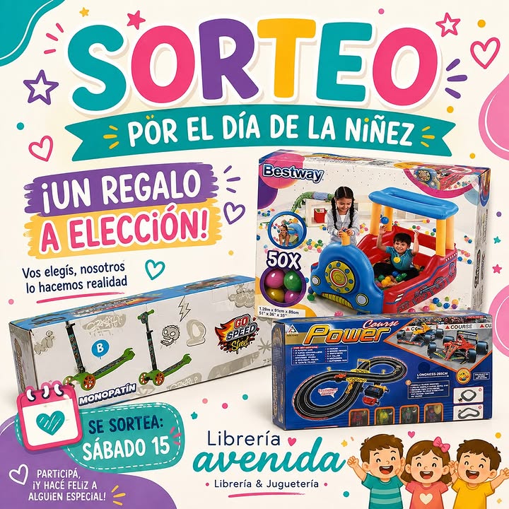 Imagen de 🎉🧸 ¡LLEGÓ EL SORTEO DEL DÍA DE LA NIÑEZ! 🧸🎉
