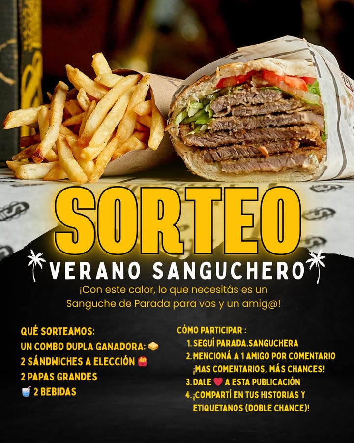 Imagen de 🔥 SORTEO VERANO SANGUCHERO 🔥
Un combo para dos persona