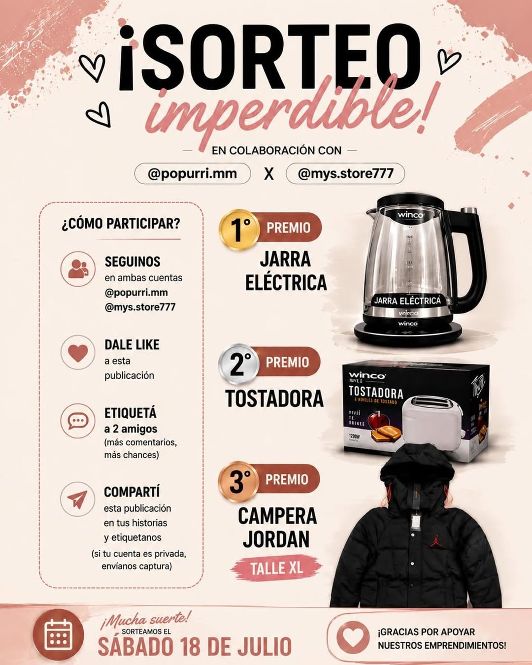 Imagen de ❤️‍🔥✨ ¡SORTEO IMPERDIBLE! ✨❤️‍🔥

De l