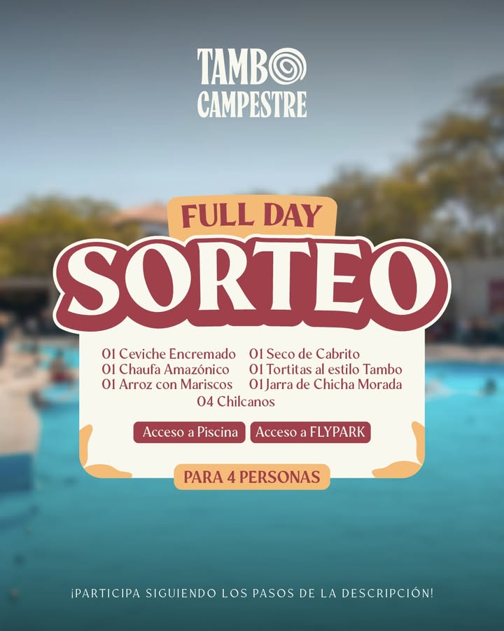 Imagen de 🎉 ¡SORTEO FULL DAY EN TAMBO CAMPESTRE!

¿Te imaginas un