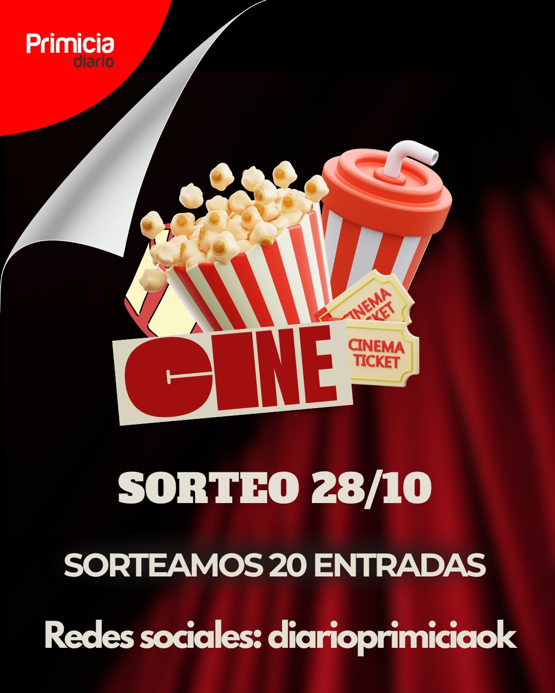 Imagen de 🔊 SORTEOOOOOOOOOOOO

Disfruta de peliculas en el cine Las