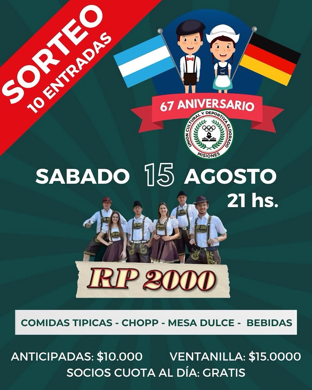 Imagen de 🎉 ¡SORTEAMOS 10 ENTRADAS! 🎉

¿Querés ser parte de e