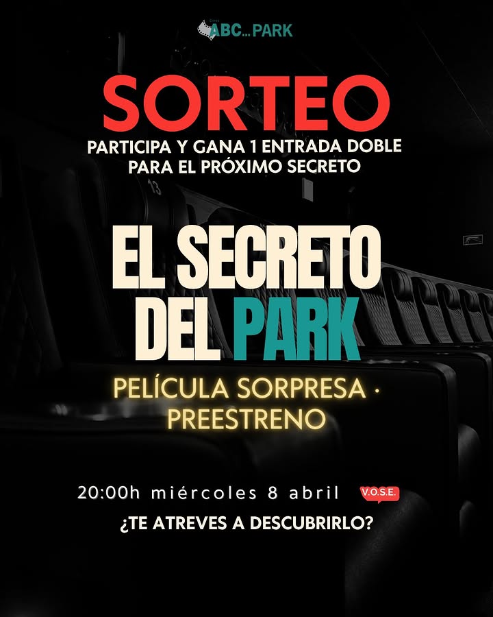 Imagen de 🎬✨ ¡SORTEO! EL SECRETO DEL PARK ✨🎬

¿Te atreves 