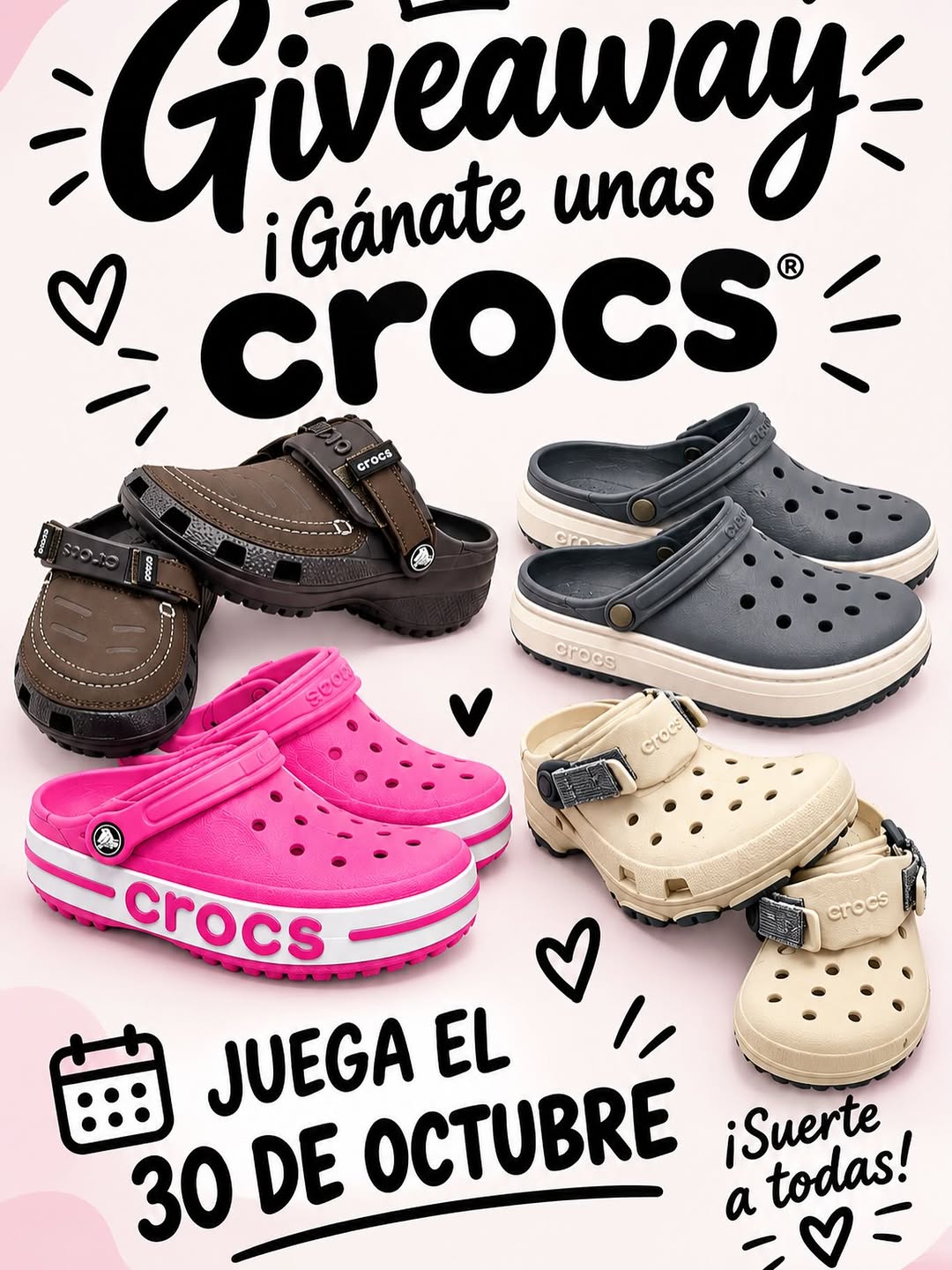 Imagen de 🎉💕 ¡GIVEAWAY! GÁNATE UNAS CROCS 💕🎉

📅 El so