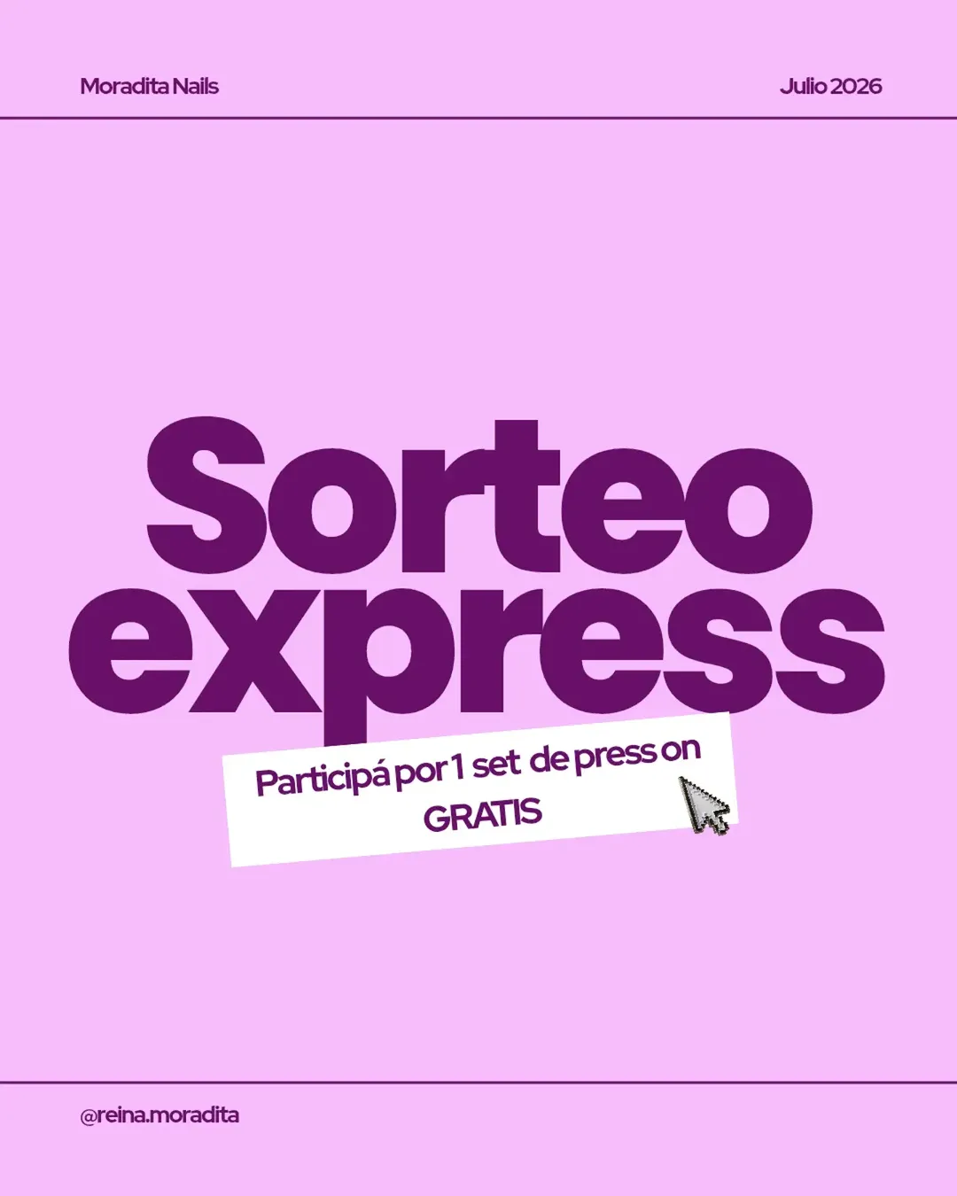 Imagen de 💅✨ ¡SORTEO EXPRESS EN MORADITA NAILS! ✨💅

Porque 