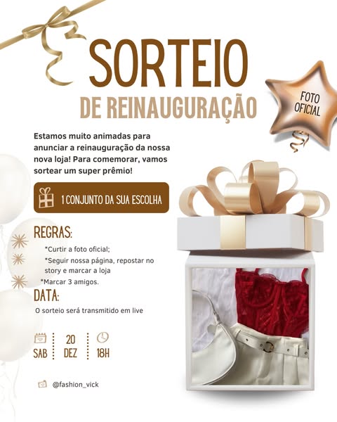 Imagen de SORTEIO DE REINAUGURAÇÃO! 💕
É com muiiiita felicidade 