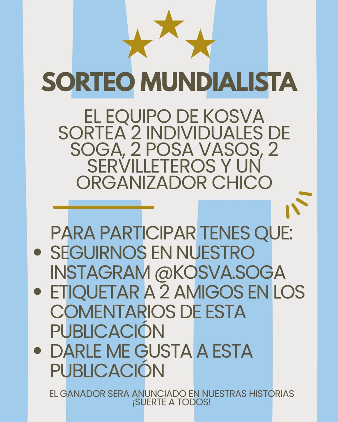 Imagen de El ganador del sorteo será anunciado el día lunes 20/07 po