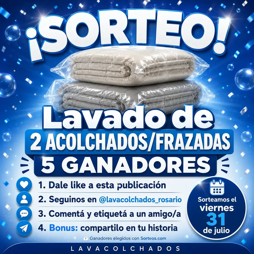 Imagen de 🎉 ¡SORTEO en Lavacolchados Rosario! 🎉
Somos la lavand