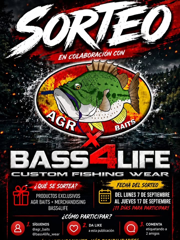 Imagen de 🎣🔥 ¡¡GRAN SORTEO AGR BAITS X BASS4LIFE!! 🔥🎣
¡