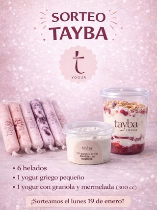 Imagen de 🎉 SORTEO TAYBA 🎉

Para agradecerles y seguir creciendo