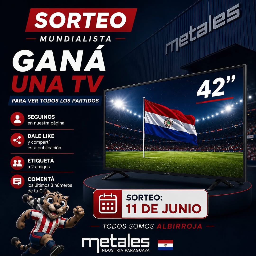 Imagen de 🔥 ¡SORTEO MUNDIALISTA! 🔥

Ganá una TV de 42” para 