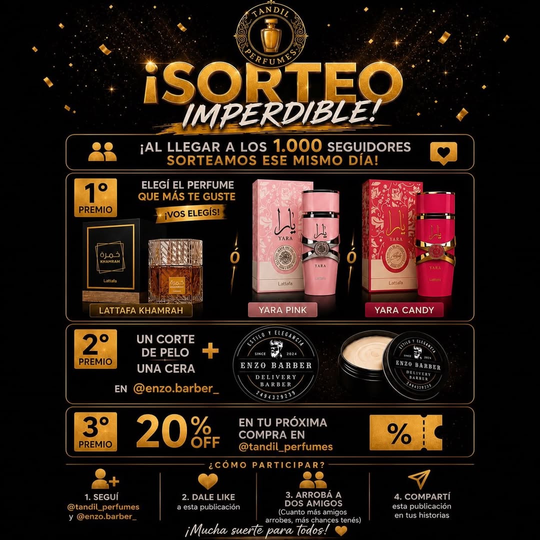 Imagen de 🎉 ¡SORTEO IMPERDIBLE! 🎉

¡Queremos agradecerles por 
