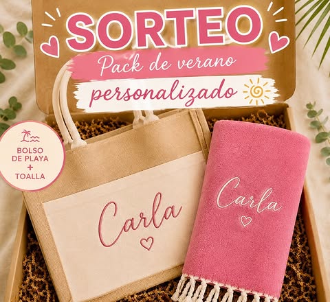 Imagen de ✨ SORTEO VERANIEGO ✨

Gana este precioso pack personaliz