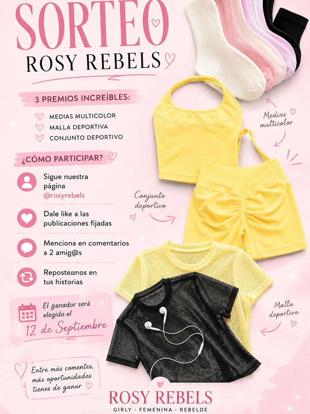 Imagen de 🎀✨ ¡SORTEO ROSY REBELS! ✨🎀
Porque ustedes se mere
