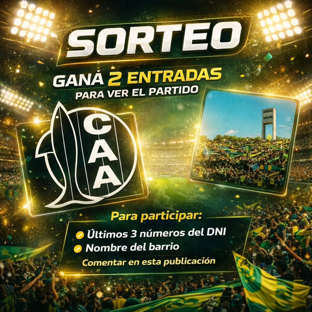Imagen de SORTEO‼️

Participá por 2 ENTRADAS para el partido entr