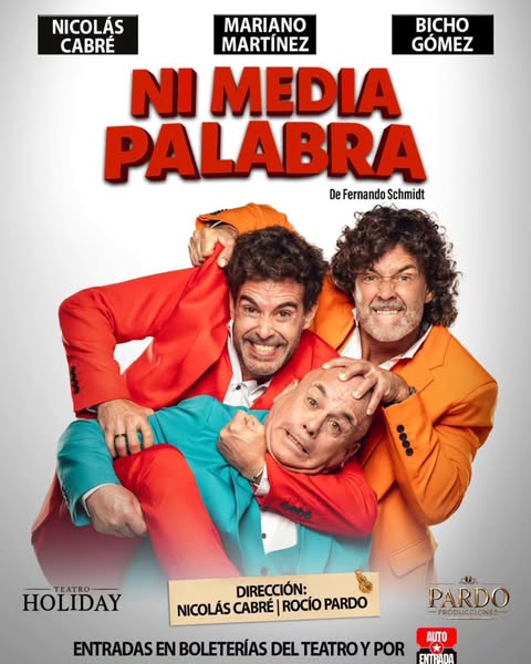 Imagen de SORTEO PARA HOY 
NI MEDIA PALABRA 

1 ENTRADA DOBLE

➡️S