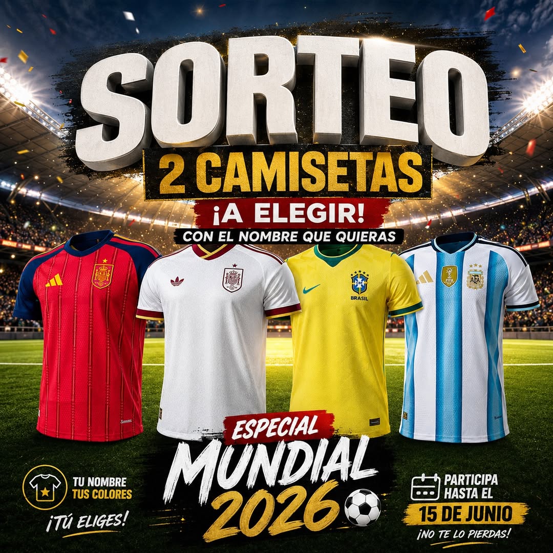 Imagen de 🚨 SORTEO ESPECIAL MUNDIAL 2026 🚨

Vamos a regalar 2 CA