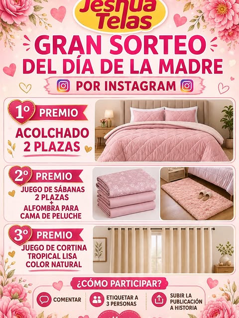 Imagen de 🌸💖 ¡GRAN SORTEO DEL DÍA DE LA MADRE EN JESHUA TELAS!