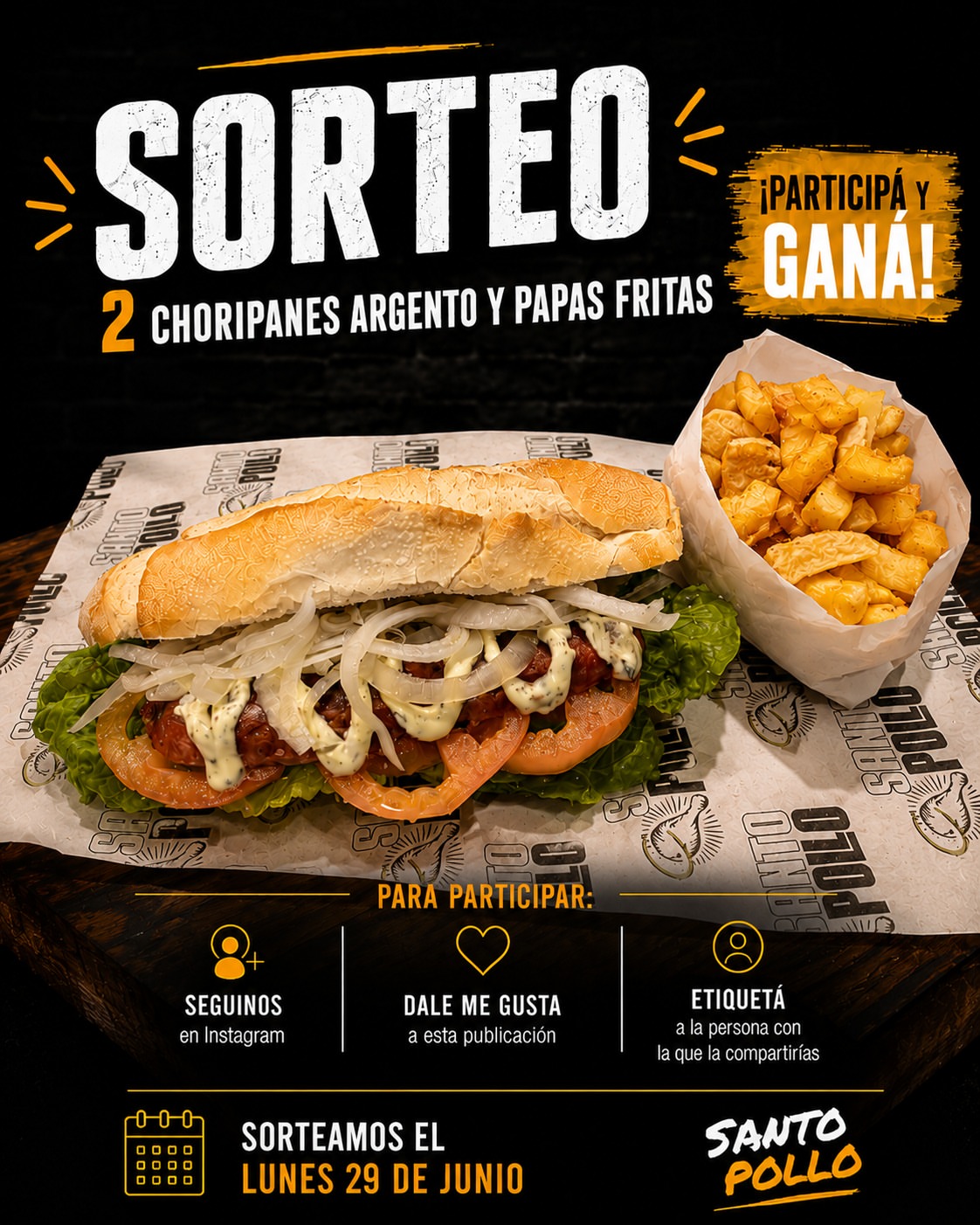 Imagen de ¡2 CHORIPANES ARGENTO + PAPAS FRITAS! 🥖🍟
¿Cómo hac�